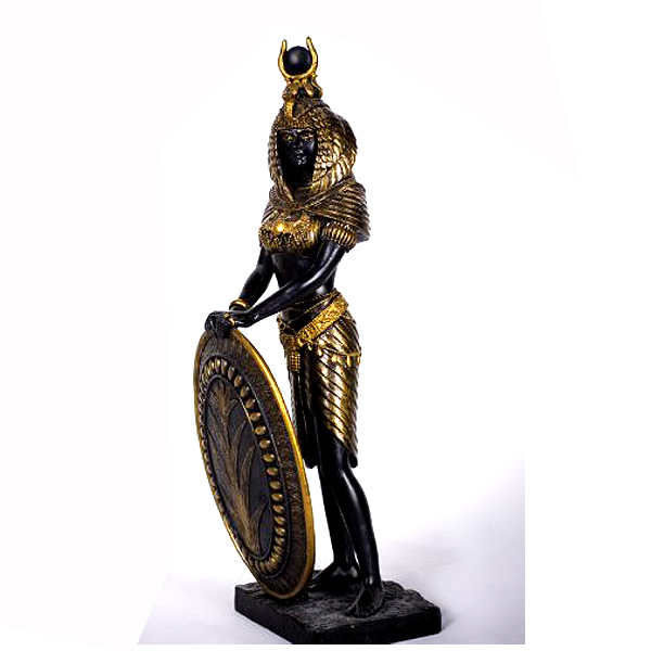 最安 57%OFF 古代エジプト 盾を持ったイシス神 ブラック ゴールド色 置物 彫刻 彫像 ピラミッド 神殿 王宮 プレゼント 輸入品 rayeye.com rayeye.com